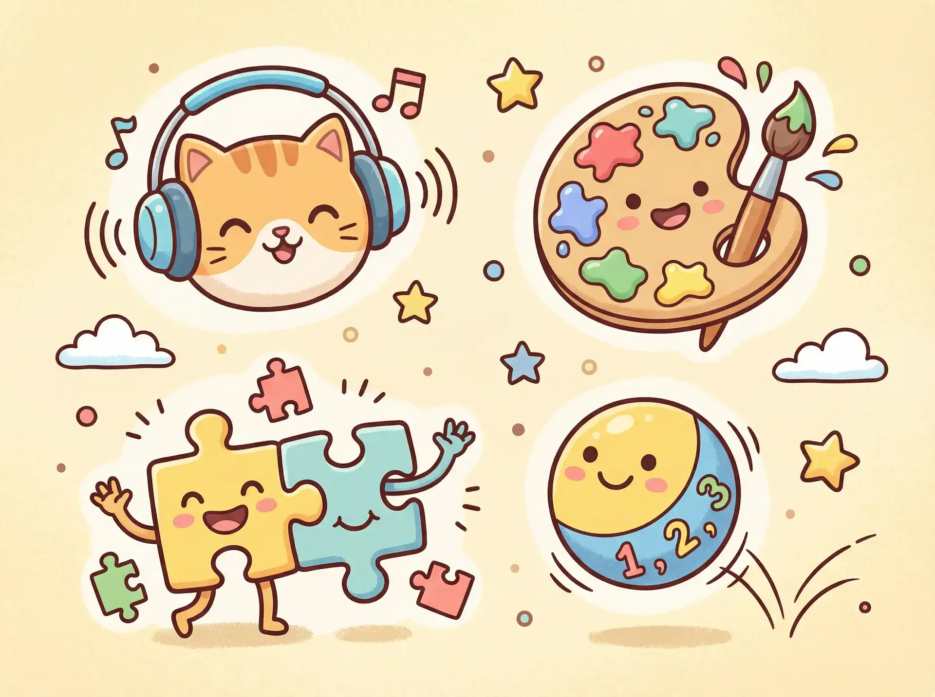 小朋友的手工作品 - 刘德华与空姐合影 益智创作